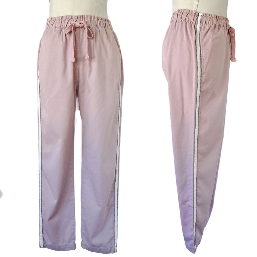 XIRENA Rex Stripe Twill Pants Size Small Lavender Casual Crop Tapered Sporty